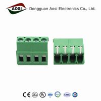 Bloque de Terminales de Cableado para PCB Tipo Tornillo con Paso de 5.08mm DG129R, Conector Modular Ensamblable 2P 3P, Tira de Terminales para Placa de Circuito
