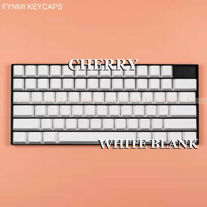 Cherry Blank White <span class=keywords><strong>Keycaps</strong></span> ANSI <span class=keywords><strong>ISO</strong></span> PBT <span class=keywords><strong>Keycaps</strong></span> 61 a 127 Keys Original Cherry Dye-Sublimation <span class=keywords><strong>Keycaps</strong></span> para teclado mecánico - Product Image 1
