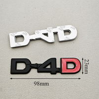 Autocollant de voiture en métal chromé 3D, logo D4D, lettres, emblème, badge pour Toyota Camry Highlander Yaris Corolla Avensis Hilux Accessoires