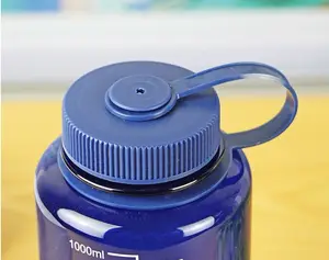 Botol Air Tritan Layak Makanan Bebas Bpa dengan Tutup Mulut Lebar Botol Air Plastik 1000Ml
