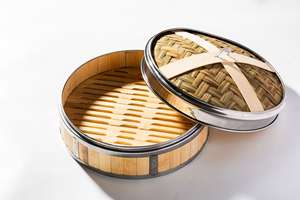 หม้อนึ่งไม้ไผ่ขนาดเล็ก 2 ชั้น ใช้ซ้ำได้ สำหรับนึ่งอาหาร ลดราคาพิเศษ - Product Image 2