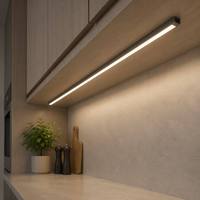 Profilé LED fin en aluminium SHIZI à montage en surface, diffuseur plat gris foncé anodisé pour bande lumineuse, armoire domestique, OEM
