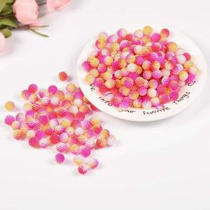 10mm 12mm 14mm 16mm 20mm Gradient & tinh khiết đa màu sắc ABS lắp ráp Vòng bóng hạt nhựa cho túi làm - Product Image 5