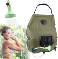 Douche Portable pour Camping 20L solaire auto-chauffant Camping sac de douche randonnée Camping sac de douche accessoires