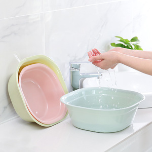 Thickened Plastic Washbasin Small Pink Irregular Shape Multifunctional For Baby Student Dormitory Kitchen Use - Product Image 3