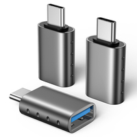 Zinc Alloy Logo OEM USB Tipe C USB Kabel Adaptor Konektor USB C Pria Ke Wanita OTG Adapter Mini Grosir