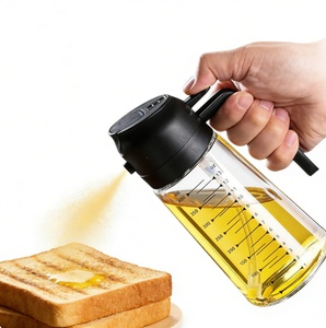Dispenser <span class=keywords><strong>Olio</strong></span> d'Oliva 2 in 1 con Apertura e Chiusura Automatica, Bottiglia Spray in Vetro da 470ml <span class=keywords><strong>per</strong></span> Cucina - Product Image 3