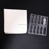 Boîte de 14 flacons de 2 ml blancs unis à motif imprimé populaire, avec plateau personnalisé et impression sur mesure pour marque privée