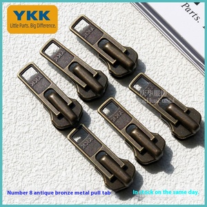 Vente en gros authentique pour <span class=keywords><strong>YKK</strong></span> No. <span class=keywords><strong>8</strong></span> DA I Bronze métal <span class=keywords><strong>fermeture</strong></span> <span class=keywords><strong>éclair</strong></span> tire curseurs pour vêtements maroquinerie bottes - Product Image 5