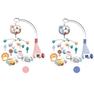 2023 New Crib Baby Bed Bell Night Light Radio Control Projection Baby Mobile Baby Toddler Toy