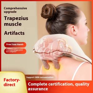 2025 Hot Selling 6D Kneten Finger druck Nacken-und Schulter massage gerät mit Wärme und vielseitigem Komfort zubehör - Product Image 4