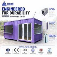 Maison conteneur préfabriquée moderne extensible, maison mobile modulaire compacte pour une vie de luxe et une utilisation comme boutique de vente au détail portable