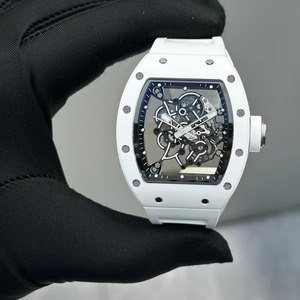 Reloj de pulsera de fibra de carbono, cerámica blanca y caucho, para hombre y mujer, a la moda, para parejas, de negocios - Product Image 2