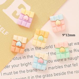 Amor Chocolate Bloco Bow Cookie Coffee Cup Cartoon Resina Nail Toy Decoração Biscuit Cabelo Clip Cord Brinco Jóias Acessório - Product Image 6