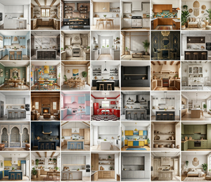 Modern Simple Matte Brown <strong>Kitchen</strong> U-shaped <strong>Kitchen</strong> Cabinets White Countertop Custom Design Decoration Whole House Customization - Product Image 6