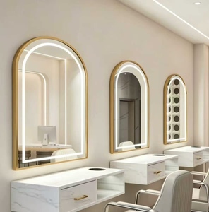 Support de miroir pour salon de coiffure Deauty avec éclairage intégré, miroir mural exclusif pour salon de coiffure - Product Image 5