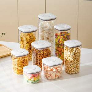 Anya kín Bếp Đựng thức ăn tổ chức khô hạt nhựa ngũ cốc cà phê đậu Jar đẩy Pop Up thực phẩm lưu trữ <span class=keywords><strong>container</strong></span> Canister hộp - Product Image 2