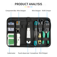 Kit d'outils de réparation de réseau informatique 10 en 1, testeur de câble LAN, coupe-câble, tournevis, pince, outil de sertissage, ensemble OEM ODM DIY
