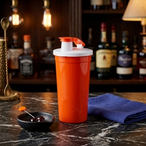 Premium PP Plastic <b>Cup</b> with Lid <b>Reusable</b> Food Grade Flip Top Beverage Tumbler Colorful Water Bottles Bulk - Product Image 1