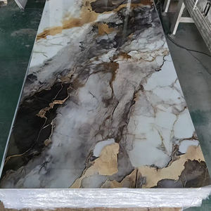 Panel de Pared de Arte de Color Natural Personalizado, Panel de <span class=keywords><strong>PVC</strong></span> para el Hogar, Lujoso, Impermeable, Brillante, Panel de Mármol Brillante con Protección UV - Product Image 3