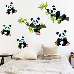 Mignon <span class=keywords><strong>panda</strong></span> bambou dessin animé <span class=keywords><strong>stickers</strong></span> <span class=keywords><strong>muraux</strong></span> décoration papier peint autocollants auto-adhésifs peinture pour enfants Wall Art décor à la maison - Product Image 2