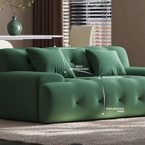 Sofá minimalista <span class=keywords><strong>de</strong></span> tela <span class=keywords><strong>de</strong></span> terciopelo cómodo para salas <span class=keywords><strong>de</strong></span> estar y villas estilo hotel <span class=keywords><strong>de</strong></span> cinco estrellas, con botones <span class=keywords><strong>de</strong></span> acceso directo a <span class=keywords><strong>Netflix</strong></span>. - Product Image 6