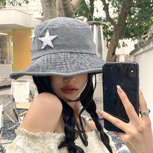 Chapeau de Cowboy rétro étoile femmes parasol crème solaire alpinisme chapeaux <span class=keywords><strong>Camping</strong></span> seau casquette extérieur Sombrero Mujer - Product Image 5