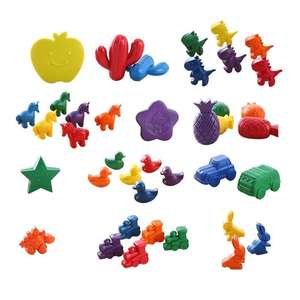 Ensemble de 6 crayons en plastique en forme de pomme sur carte blister, mignons, pour la peinture et les cadeaux des enfants - Product Image 6