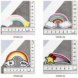 แผ่นผ้าปักลายสีรุ้งสำหรับเด็กแผ่นปะติดสีรุ้งหลากสี - Product Image 6