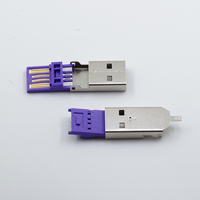 Connecteurs USB C double les plus vendus avec contacts en alliage de cuivre pour l'installation en surface, ordinateurs et téléphones mobiles