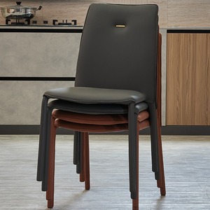 Bilido <b>Stackable</b> <b>Dining</b> <b>Chairs</b> Simple Backrest Luxury Hotel Stools for Apartment Furniture Restaurant Kitchen Living Room - Product Image 1