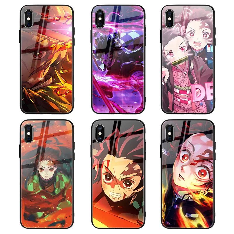 Anime Demon Slayer Designs Scratch-proof Mobile Phone Cases for iPhone XS 11 12 Pro Max TOP Quality Back Casing