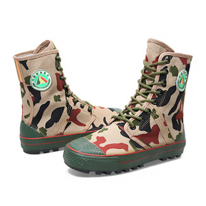 Botas de Protección Forestal Lan Yining, de Caña Alta, Resistentes a Pinchazos, para Hombre, Zapatos de Trabajo para Exteriores, Tacón Bajo, Camuflaje, Lona - Product Image 4