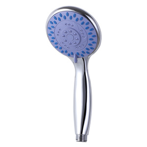 Pommeau de douche à main chromé, design minimaliste rond, durable, fixation murale, 1 niveau - Product Image 4