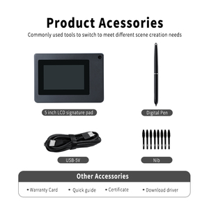 Máy Tính Bảng Đồ Họa Chữ Ký Huion DS510 Với Bút Kỹ Thuật Số & Thiết Bị Chữ Ký Điện Tử Với Màn Hình LCD 5 Inch - Product Image 6