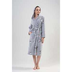 Porky Loft - Bata de dormir informal con capucha para mujer, color gris, manga larga, de jersey suave - Product Image 2