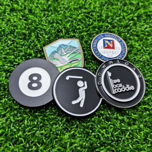 Clip de chapeau en métal, outil de réparation de divots en cuivre, étiquettes de sac de golf en métal <span class=keywords><strong>argent</strong></span>é, jetons de poker de golf, marqueurs de balle, marqueur de balle de golf vierge - Product Image 2