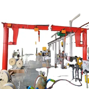 Popular HNTIWIN 360 degree slew motor electric rotation jib crane for welding steel sheet