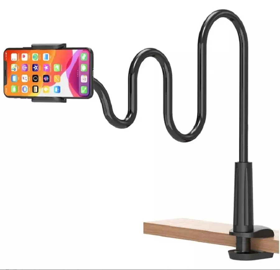 Universal angle adjustable plastic tablet stand flexible long arm lazy tablet pc desk holder for under 10 inches tablet