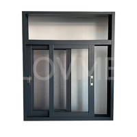 Ventana corredera de doble vidrio de diseño moderno personalizado de aluminio para balcón Villa ventana corredera de aluminio de bajo consumo