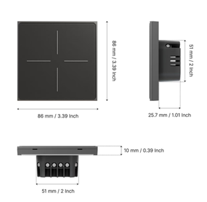 Interrupteur mural intelligent Zigbee à détection de présence, contrôle par application, en verre (nécessite une passerelle sans fil) - Conforme aux normes européennes - Product Image 5