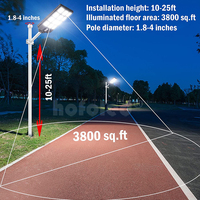 Lampadaire solaire intégré extérieur étanche avec détecteur de mouvement pour parking commercial, allumage crépusculaire à l'aube, 5000W