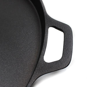 Sartén redonda plana <span class=keywords><strong>de</strong></span> hierro fundido para hornear, 14 pulgadas, para pizza - Product Image 3