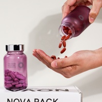 Bouteille en verre violet à large ouverture de 100 ml pour gommes, vitamines et suppléments, contenances 100cc, 120cc, 150cc, 200cc
