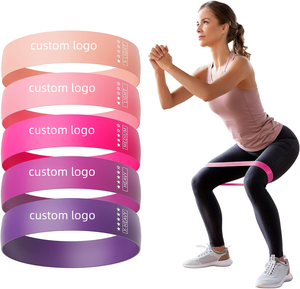 Bandas de resistencia para gimnasio portátiles con logotipo privado personalizado, juegos de bucles, bandas de ejercicio cortas de látex ecológicas, círculo para entrenamiento - Product Image 4