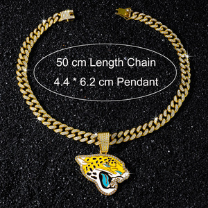 2026 New Personality Hiphop <b>Style</b> Alloy Leopard <b>Head</b> Pendant Necklace Unique Design Men's Necklaces Fashion Jewelry Wholesale - Product Image 5