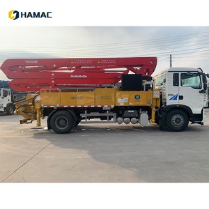 รถปั๊มคอนกรีตติดตั้งบนรถบรรทุก HAMAC 70 เมตร เครื่องยนต์ดีเซล ระบบไฮดรอลิกเต็มรูปแบบ 22 เมตร/ชม. จากจีน สำหรับงานก่อสร้าง - Product Image 2