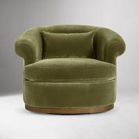 Fauteuil de détente au design moderne, modules en tissu velours noir, fauteuil d'appoint pour salon, pieds en métal pour l'aventure à la maison