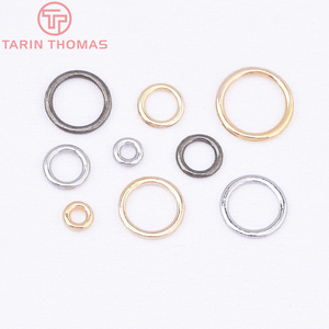 Anillos de Conexión Planos y Redondos de Aleación de Color Oro 24K al por Mayor, Anillos Cerrados para Fabricación de Joyería y Accesorios para Pendientes - Product Image 1