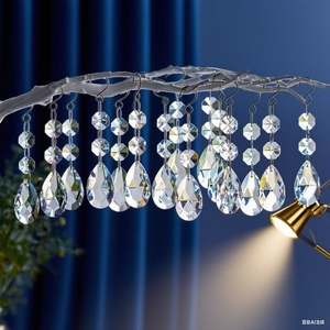 Handmade K9 Water Drop Mesh Crystal Pendant <b>Lighting</b> Crystal Bead <b>Curtain</b> DIY Engraved Eco-friendly Wedding Crystal Crafts - Product Image 5